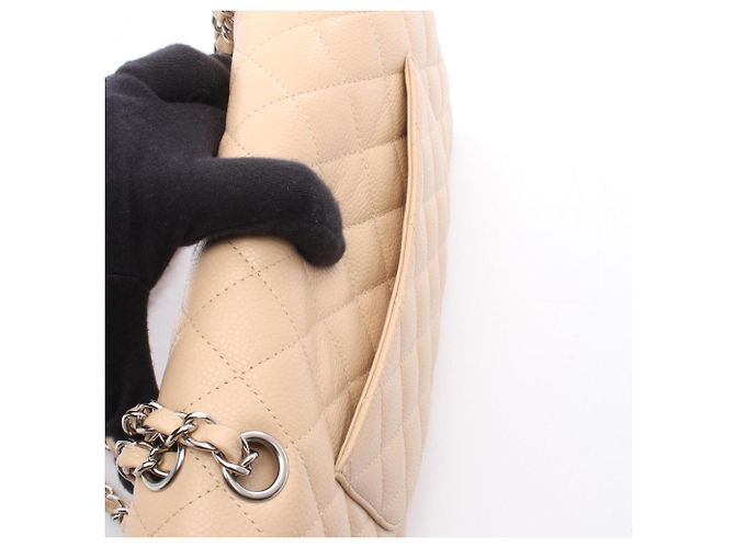 Borsa a tracolla Chanel Matelassé Double Flap Beige - vista 6