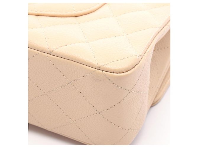 Borsa a tracolla Chanel Matelassé Double Flap Beige - vista 7