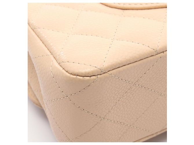 Borsa a tracolla Chanel Matelassé Double Flap Beige - vista 8