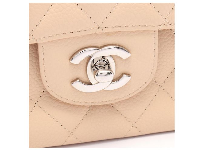 Borsa a tracolla Chanel Matelassé Double Flap Beige - vista 9