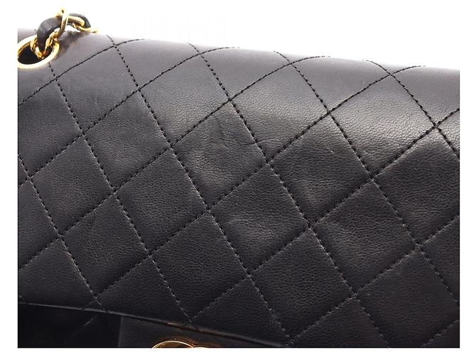 Borsa a tracolla Chanel Matelassé Double Flap Nero - vista 10