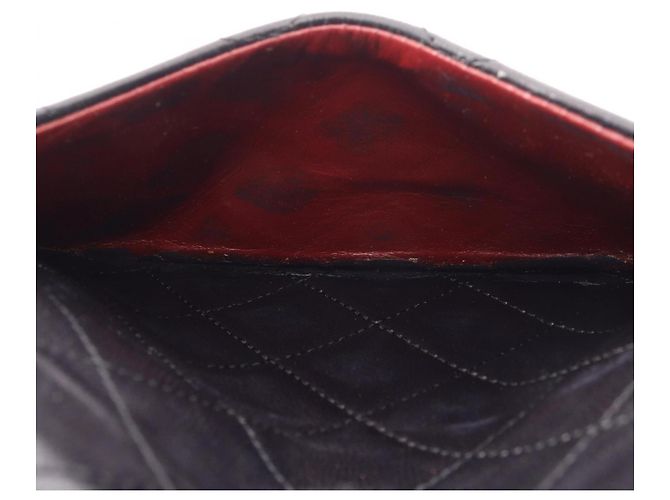 Borsa a tracolla Chanel Matelassé Double Flap Nero - vista 12