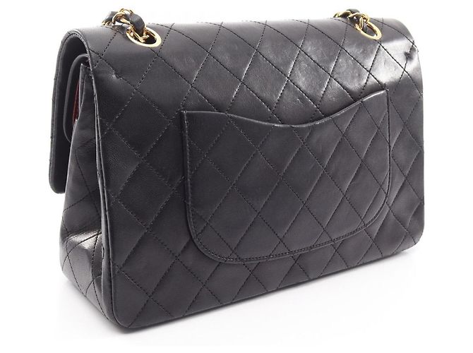 Borsa a tracolla Chanel Matelassé Double Flap Nero - vista 2