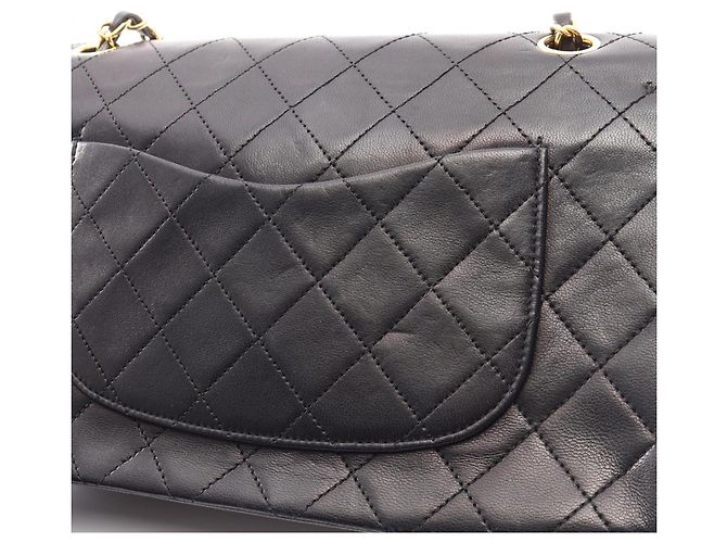 Borsa a tracolla Chanel Matelassé Double Flap Nero - vista 9