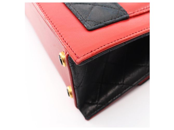 Borsa a Spalla Chanel Matelassé Nero Rosso - vista 10