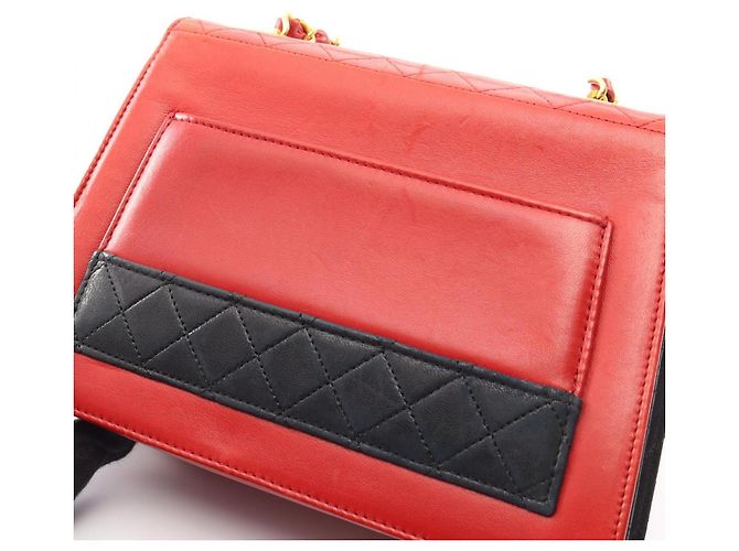 Borsa a Spalla Chanel Matelassé Nero Rosso - vista 11