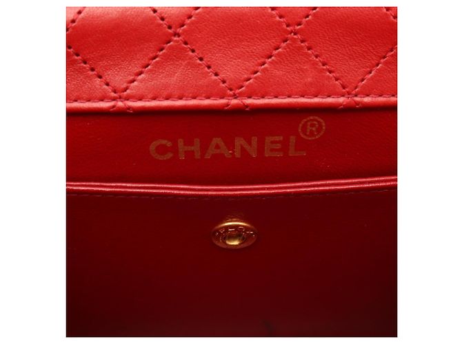 Borsa a Spalla Chanel Matelassé Nero Rosso - vista 4