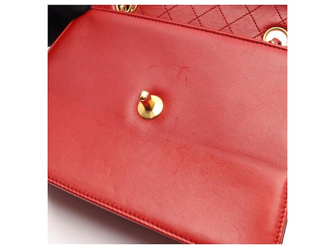 Borsa a Spalla Chanel Matelassé Nero Rosso - vista 6