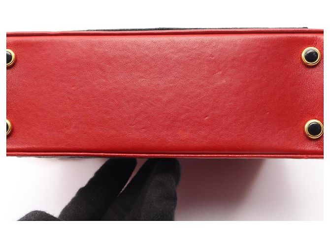 Borsa a Spalla Chanel Matelassé Nero Rosso - vista 9