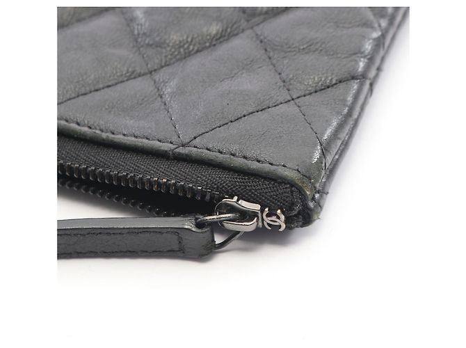 Clutch/Borsa a mano in pelle matelassé Chanel Schwarz - Ansicht 6