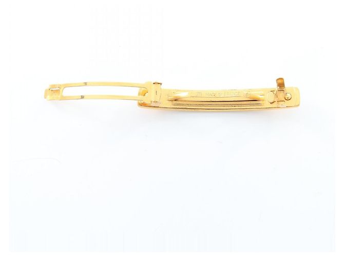Barrette Chanel placcata oro Beige - vista 2