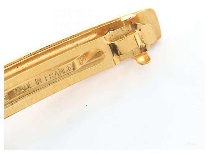 Barrette Chanel placcata oro Beige - vista 5