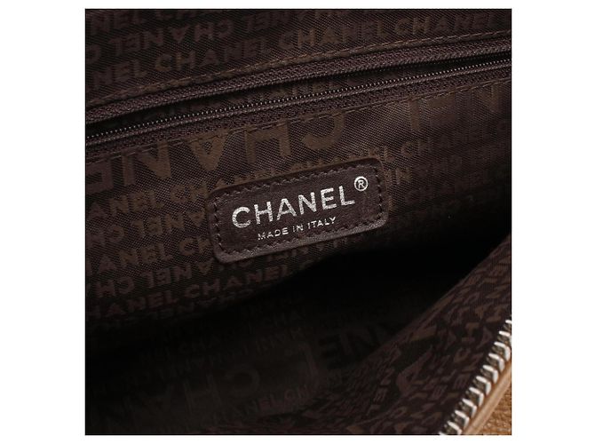 Chanel Beigefarbene Leder-Fransen-Tote-Bag - Ansicht 4