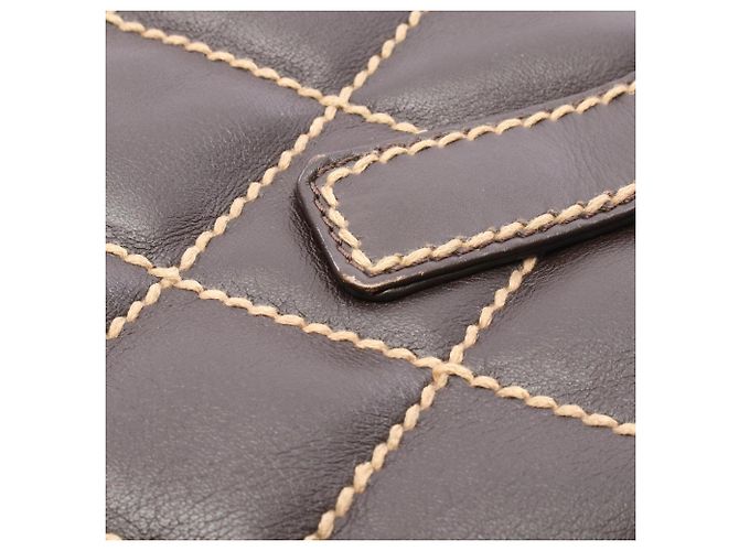 Borsa Tote Chanel Wild Stitch Marrone - vista 10