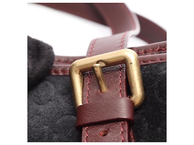 Céline Borsa Celine C Macadam Nero Bordò - vista 10