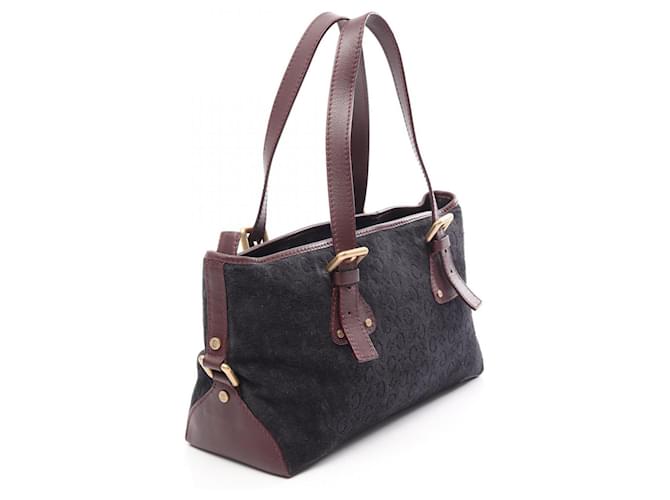Céline Borsa Celine C Macadam Nero Bordò - vista 2