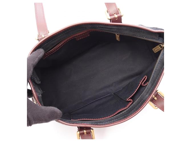 Céline Borsa Celine C Macadam Nero Bordò - vista 3