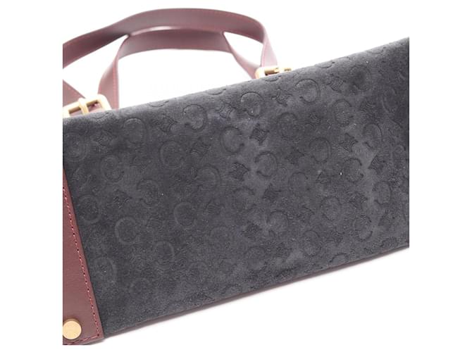 Céline Borsa Celine C Macadam Nero Bordò - vista 7