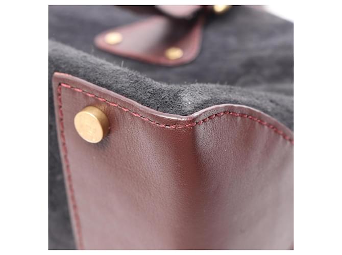 Céline Borsa Celine C Macadam Nero Bordò - vista 8