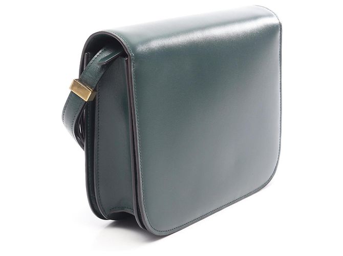 Céline Borsa Celine Classic Medium in pelle verde - vista 2