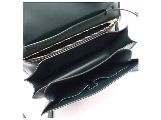 Céline Borsa Celine Classic Medium in pelle verde - vista 3