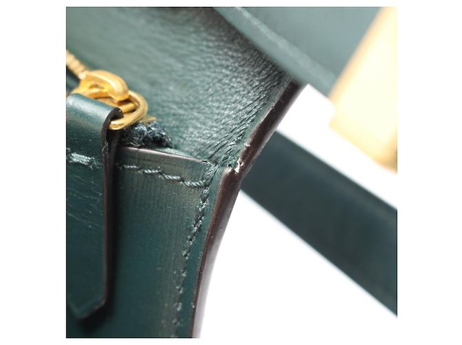 Céline Borsa Celine Classic Medium in pelle verde - vista 9