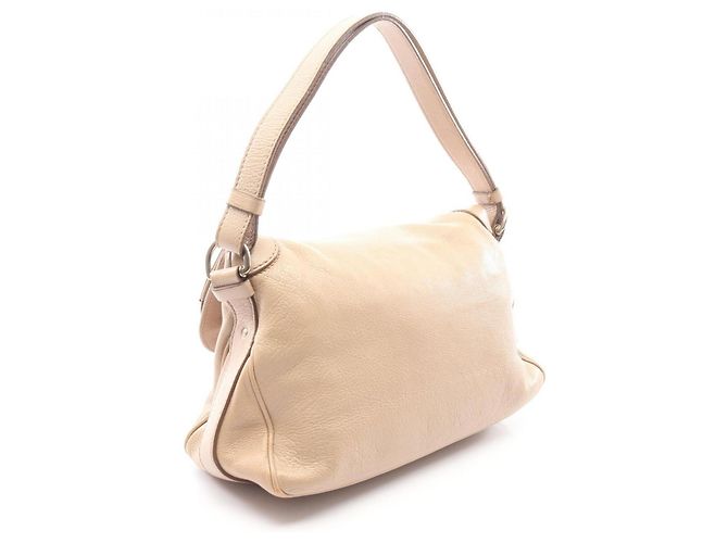 Céline Borsa a tracolla in pelle beige Celine - vista 2