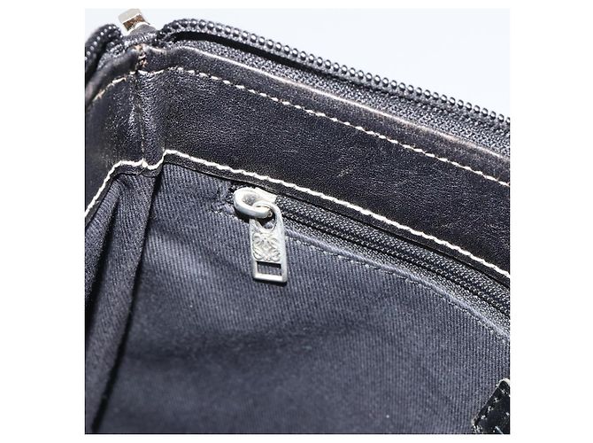 LOEWE Schultertasche Canvas Grau Silber Auth 191354 Braun - Ansicht 21
