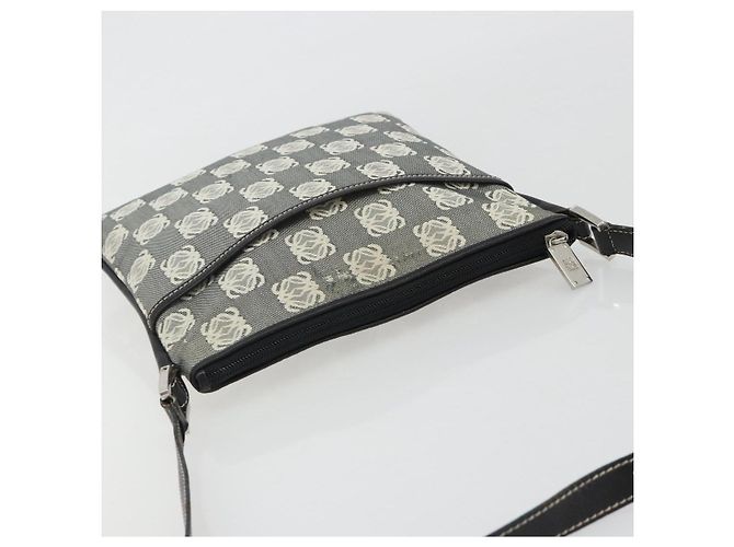 LOEWE Schultertasche Canvas Grau Silber Auth 191354 Braun - Ansicht 6
