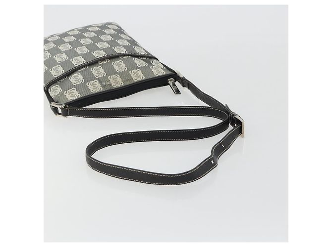 LOEWE Schultertasche Canvas Grau Silber Auth 191354 Braun - Ansicht 8