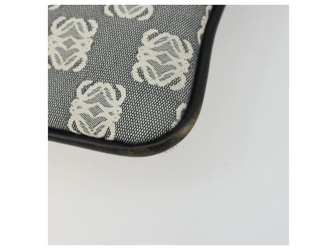 LOEWE Schultertasche Canvas Grau Silber Auth 191354 Braun - Ansicht 9