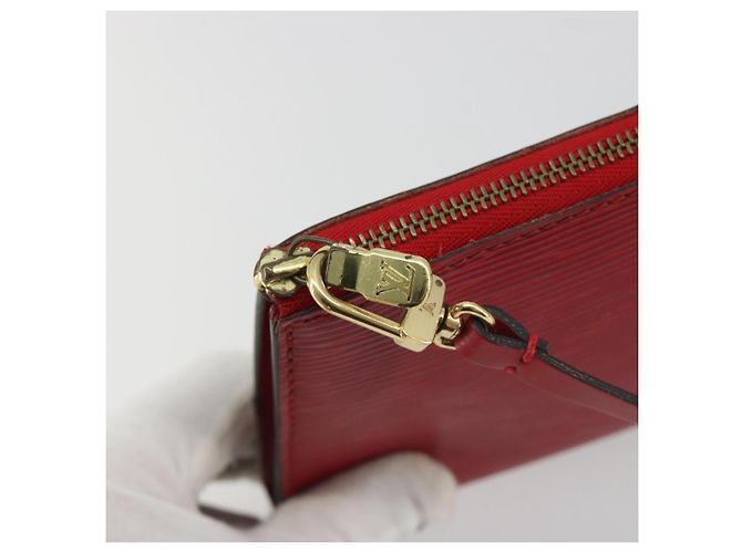 LOUIS VUITTON Epi Pochette Accessoires Pochette Rossa M52947 LV Auth 187691 Rosso - vista 10