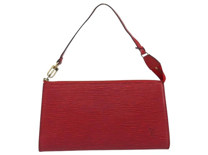 LOUIS VUITTON Epi Pochette Accessoires Pochette Rossa M52947 LV Auth 187691 Rosso - vista 13