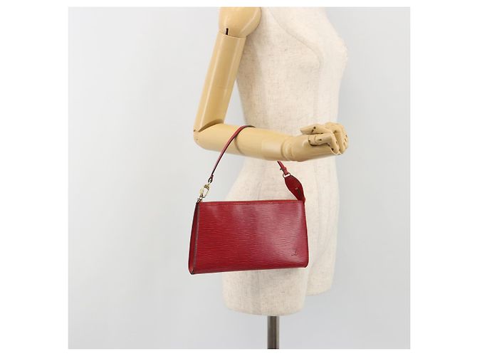 LOUIS VUITTON Epi Pochette Accessoires Pochette Rossa M52947 LV Auth 187691 Rosso - vista 20