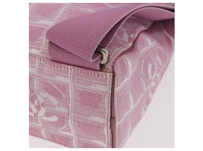 CHANEL Neuer Travel Line Rucksack Canvas 2way Rosa Silber CC Authentisch 189678A Pink - Ansicht 17