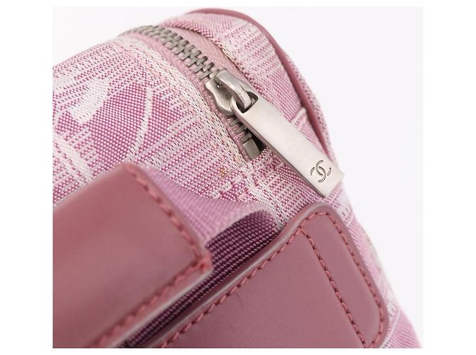 CHANEL Neuer Travel Line Rucksack Canvas 2way Rosa Silber CC Authentisch 189678A Pink - Ansicht 19