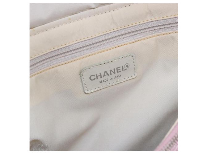 CHANEL Neuer Travel Line Rucksack Canvas 2way Rosa Silber CC Authentisch 189678A Pink - Ansicht 21