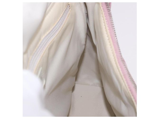 CHANEL Neuer Travel Line Rucksack Canvas 2way Rosa Silber CC Authentisch 189678A Pink - Ansicht 23