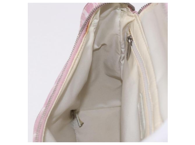 CHANEL Neuer Travel Line Rucksack Canvas 2way Rosa Silber CC Authentisch 189678A Pink - Ansicht 24