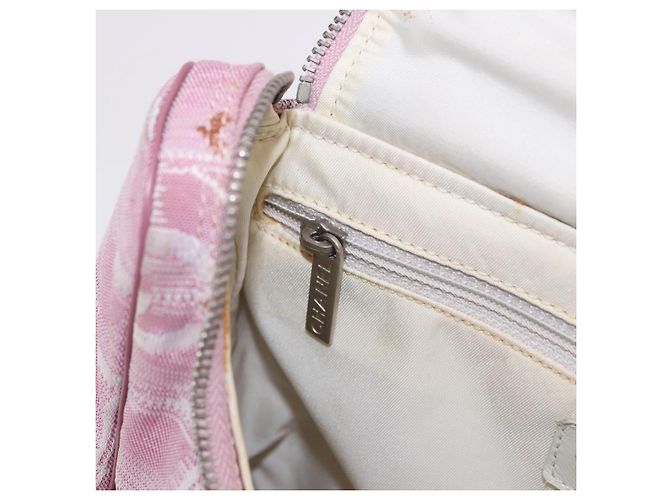 CHANEL Neuer Travel Line Rucksack Canvas 2way Rosa Silber CC Authentisch 189678A Pink - Ansicht 25