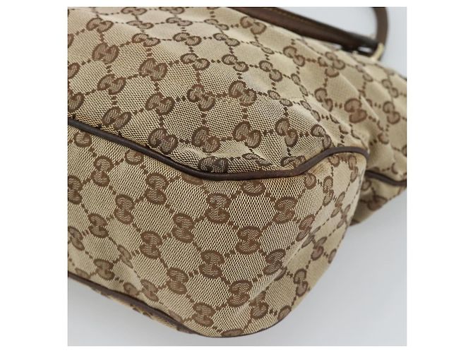 Borsa a mano GUCCI GG Canvas Beige Oro 145818 Auth mr2688 D'oro - vista 12