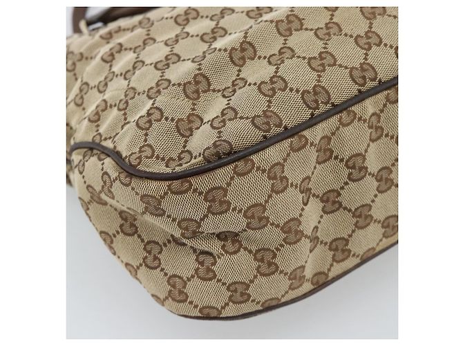 Borsa a mano GUCCI GG Canvas Beige Oro 145818 Auth mr2688 D'oro - vista 13