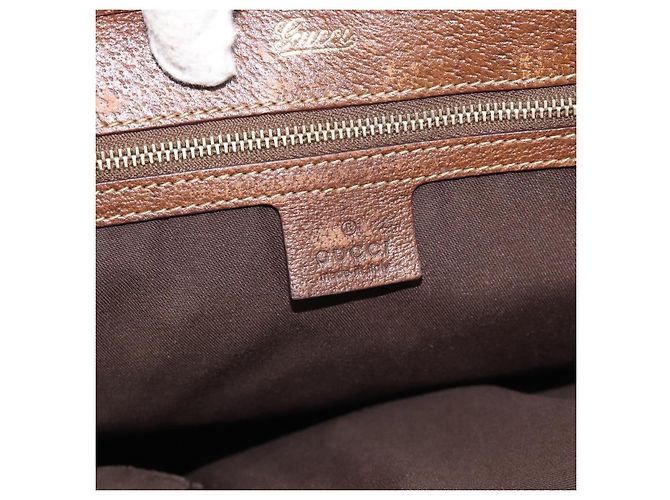 Borsa a mano GUCCI GG Canvas Beige Oro 145818 Auth mr2688 D'oro - vista 14