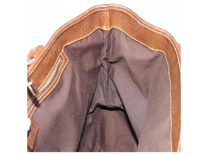 Borsa a mano GUCCI GG Canvas Beige Oro 145818 Auth mr2688 D'oro - vista 16