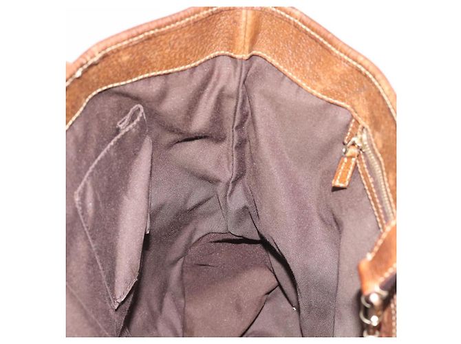Borsa a mano GUCCI GG Canvas Beige Oro 145818 Auth mr2688 D'oro - vista 17