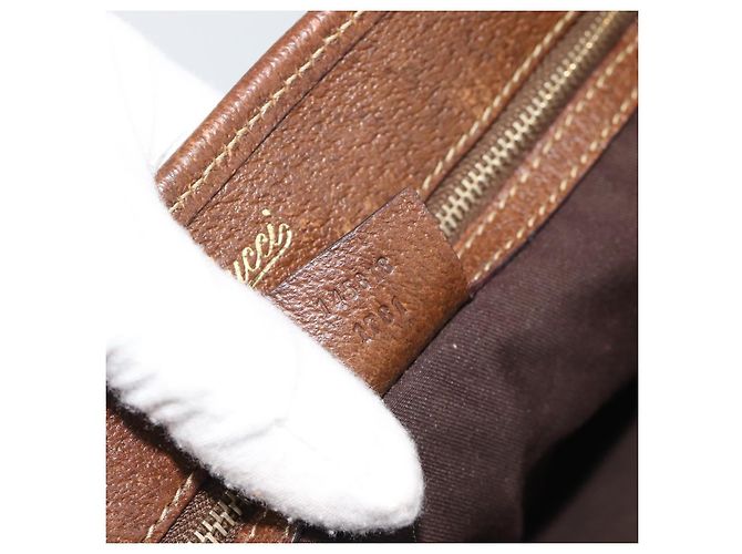 Borsa a mano GUCCI GG Canvas Beige Oro 145818 Auth mr2688 D'oro - vista 20
