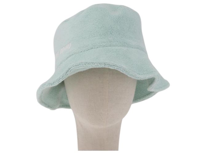 Cappello bucket Miu Miu Pile S Green Auth 190493M Verde - vista 3