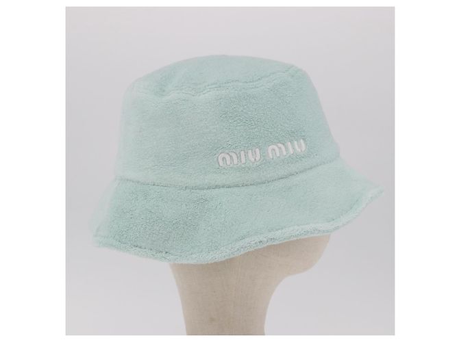 Cappello bucket Miu Miu Pile S Green Auth 190493M Verde - vista 6