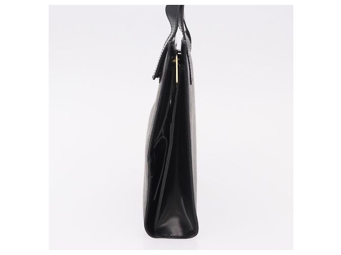 Céline CELINE Macadam Handtasche aus PVC und Leder Schwarz Gold Auth 190956A - Ansicht 4