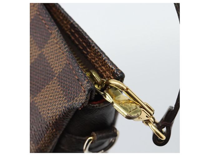 LOUIS VUITTON Damier Ebene Trousse Make Up Pouch N51982 LV Auth 188242A - vista 10